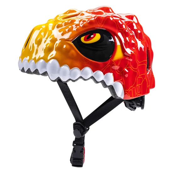 Capacete de bicicleta de dinossauro 3D para crianças, capacete esportivo ajustável para crianças